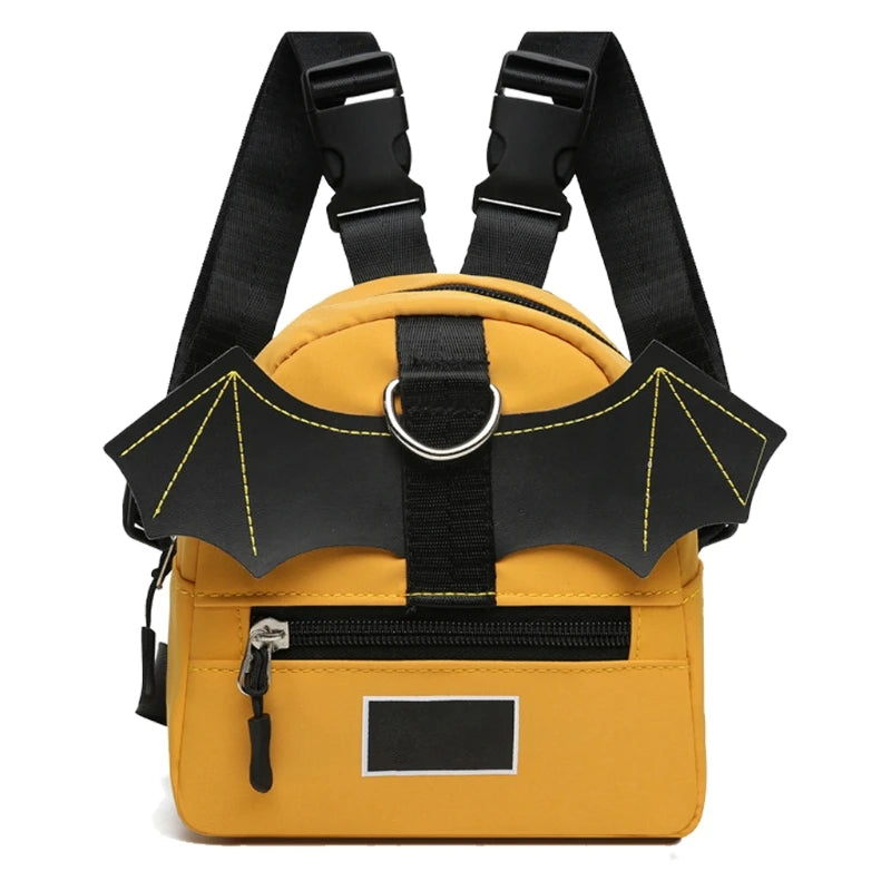 Canvas Dog Hiking Backpack Harness Bat Wing Small Puppy Saddle Bag