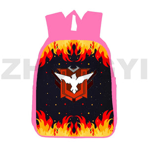 Canvas Fire Garena 3D Cartoon Backpacks 12/16 Inch Girls School Bag