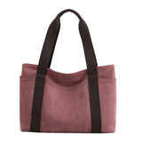 Canvas Handbag Solid Color Large Capacity Shoulder Bag