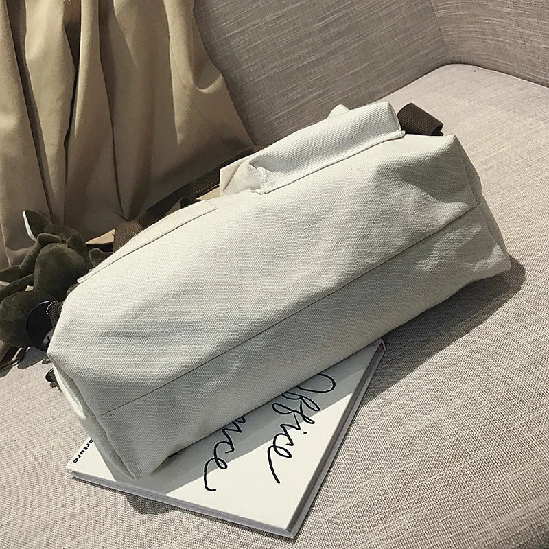 Canvas Ladies Handbag Shoulder Bag Version Buckle Ladies Crossbody Bag