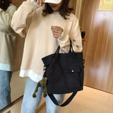 Canvas Ladies Handbag Shoulder Bag Version Buckle Ladies Crossbody Bag