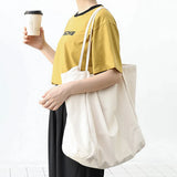 Canvas Ladies Shopping Bag Large Capacity Reusable Tote Bags