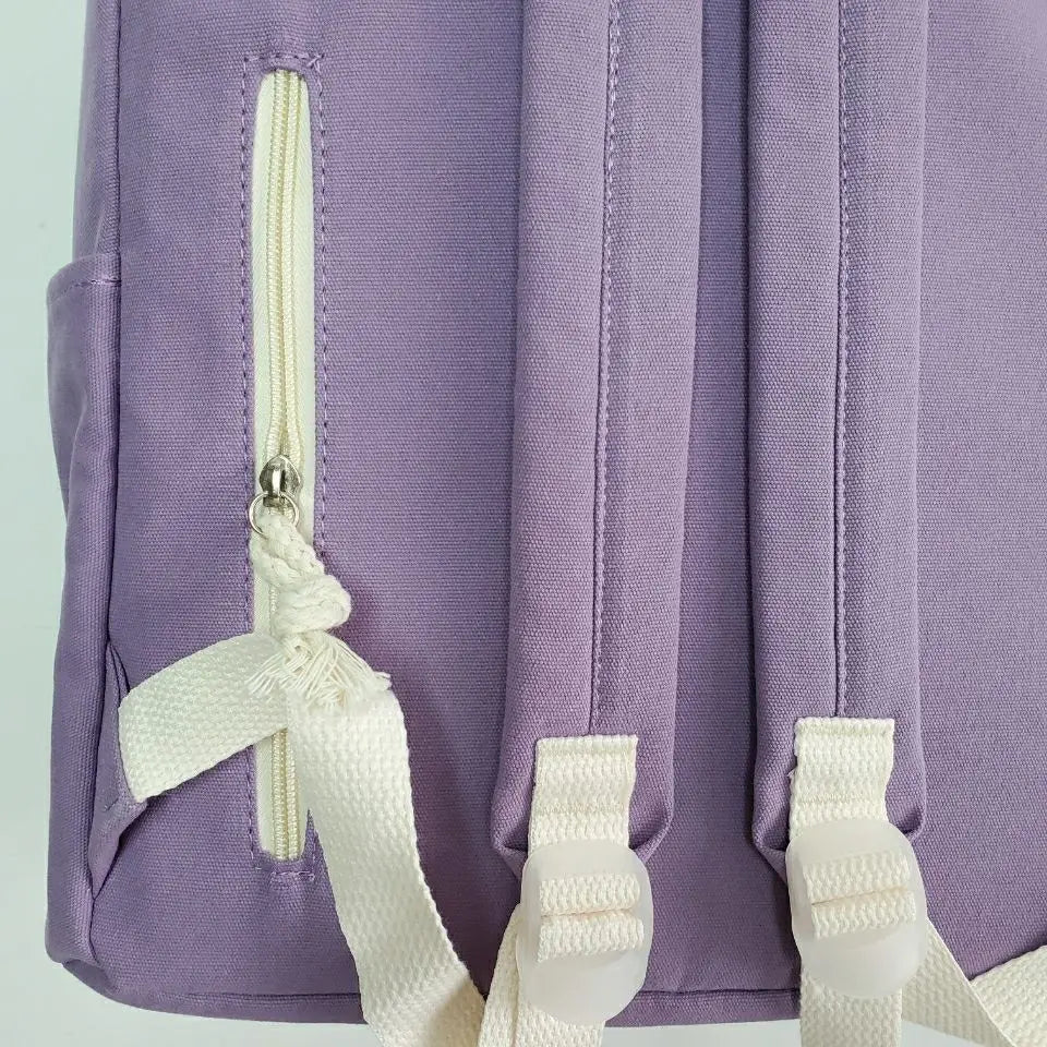 Canvas Large Capacity Backpacks Women Leisure Students School Letter College Bag