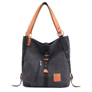 Canvas Multi-function Hand-held Single-shoulder Double-shoulder Female Bag