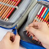 Canvas School Pencil Cases 72 Holes Multifunction Storage Bag Pouch