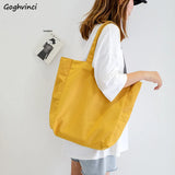 Canvas Shoulder Bags Casual Eco-friendly Large Capacity Tote Bag