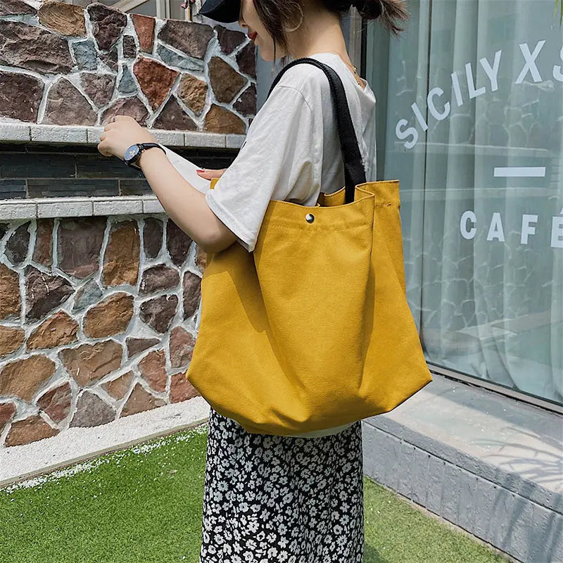 Canvas Shoulder Bags Women School Book Handbags Casual Totes Shopper Bolsa