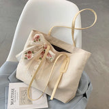 Canvas Shoulder Bags Women Large Capacity Shopping Tote Casual Stylish Handbags