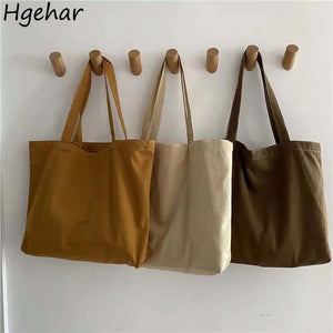 Canvas Shoulder Bags Women Large Capacity All-match Retro Handbags