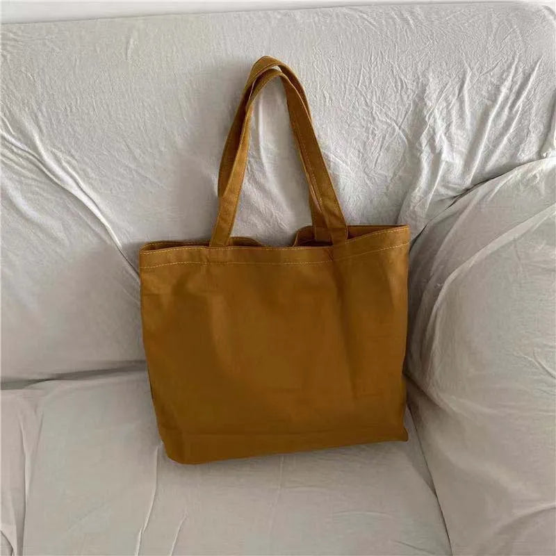 Canvas Shoulder Bags Women Large Capacity All-match Retro Handbags