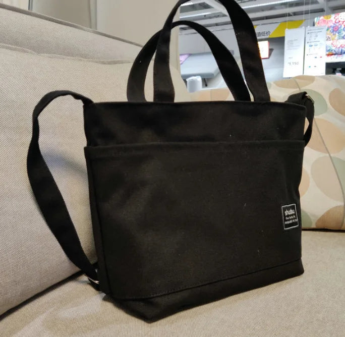 Canvas Shoulder Messenger Bag Japanese Solid Handbag