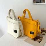 Canvas Shoulder Messenger Bag Japanese Solid Handbag