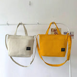 Canvas Shoulder Messenger Bag Japanese Solid Handbag