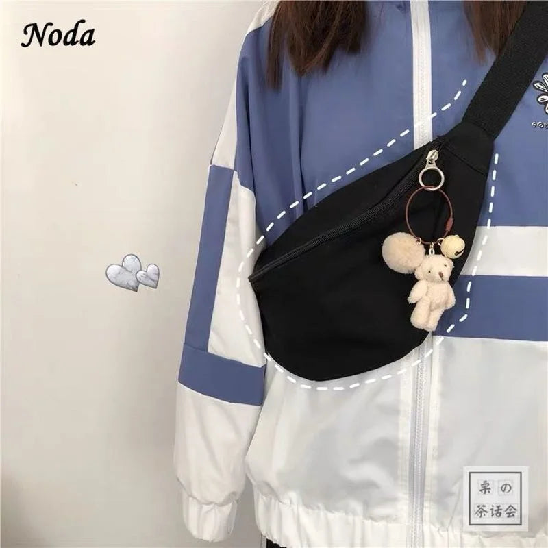 Canvas Solid Crossbody Bag for Women Handbags
