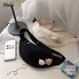 Canvas Solid Crossbody Bag for Women Handbags