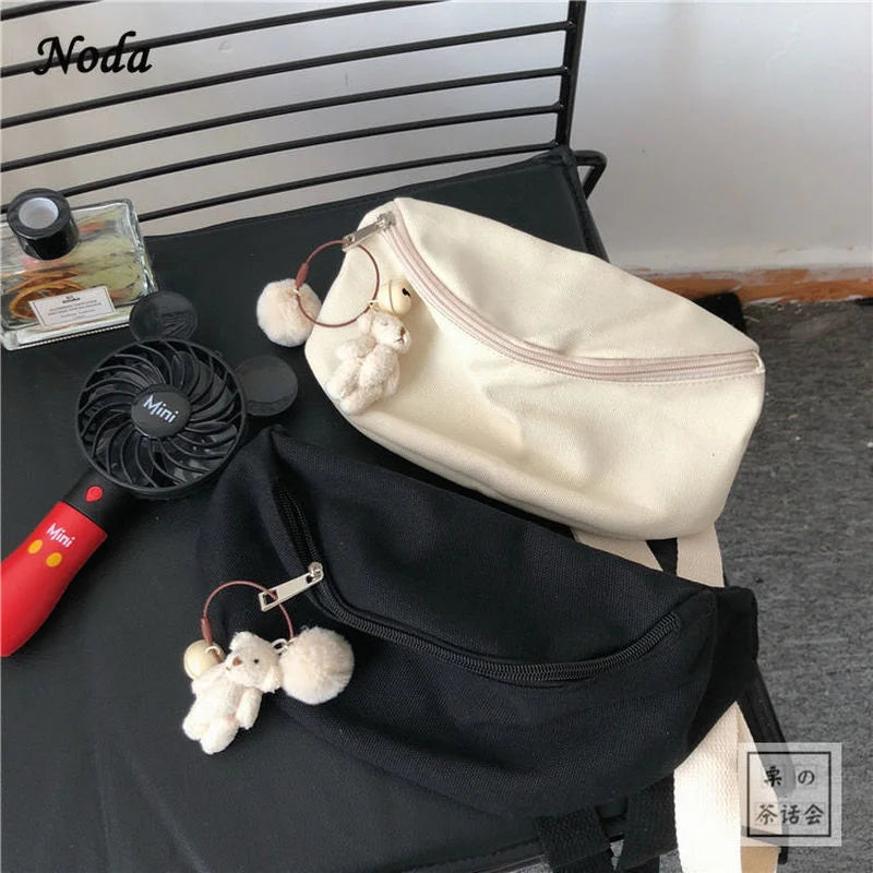 Canvas Solid Crossbody Bag for Women Handbags