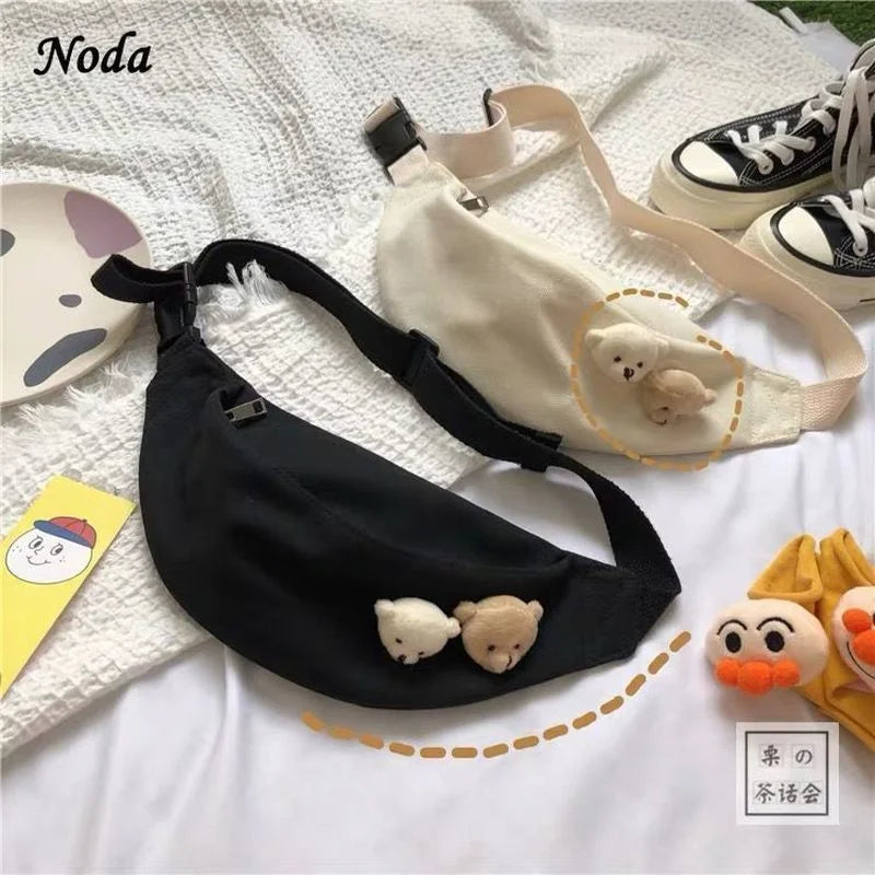 Canvas Solid Crossbody Bag for Women Handbags
