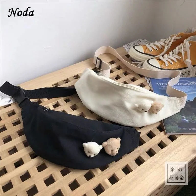 Canvas Solid Crossbody Bag for Women Handbags