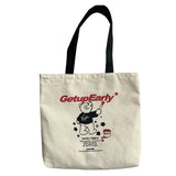 Cartoon Girl Tote Bag Cotton Cloth Shoulder Book Eco Shopping Handbag
