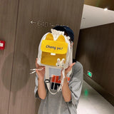 Cartoon Girl Shoulder Bag Young Student Tote Bag