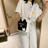 Cartoon Girl Shoulder Bag Young Student Tote Bag