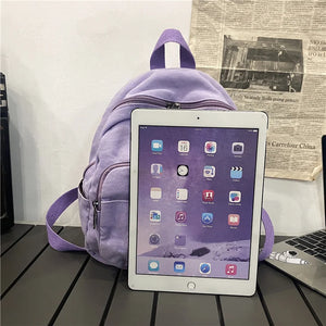 Canvas Women Small Backpack Vintage Feminina Mini School
