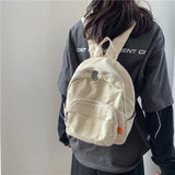 Canvas Women Small Backpack - Vintage School Mini Backpack - Women Bagpack