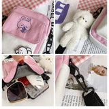 Canvas Cartoon Printed Phone Bag Shoulder Messenger Bag