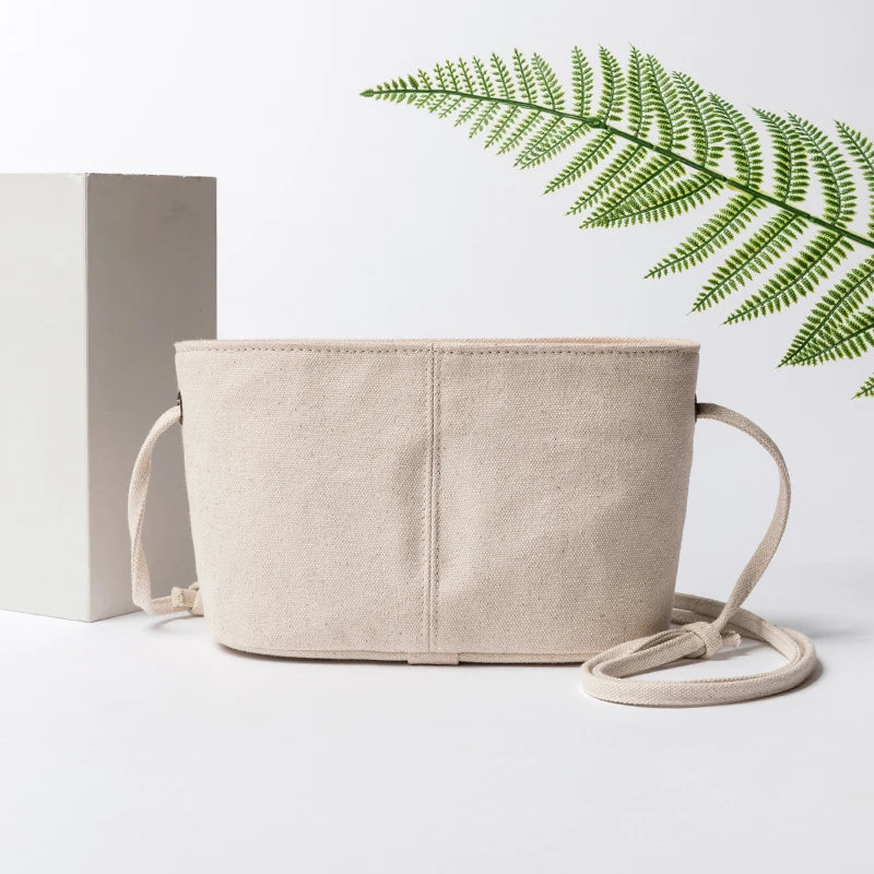 Casual Canvas Messenger Bag for Women, Small Square Shoulder Bag