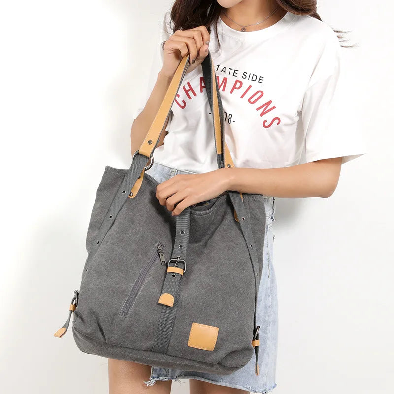Canvas Spring Shoulder Handbag Purse Women's Backpack