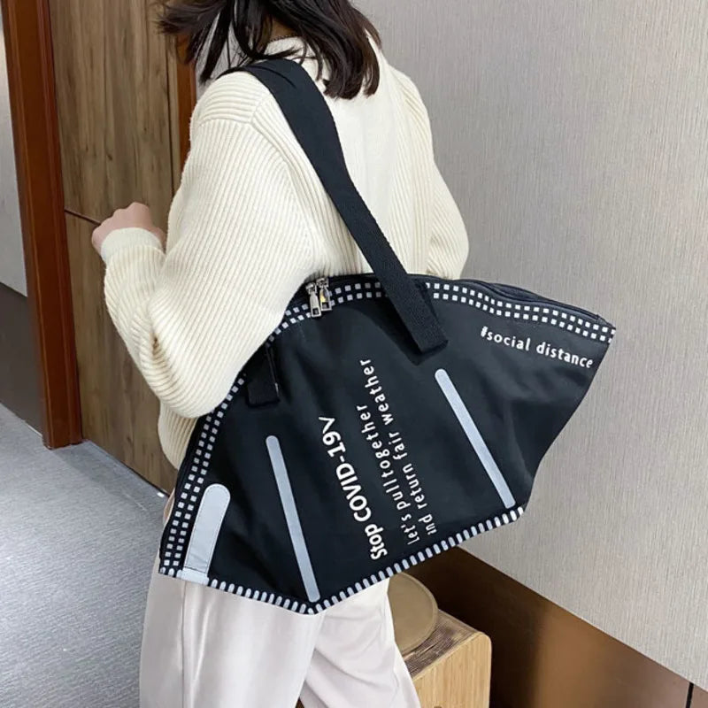 Large Capacity Canvas Tote Bags for Women, Creative Hobos Shoulder Bag