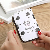 Cartoon Printed Card Bag Small Wallet Women's Business Card Holder