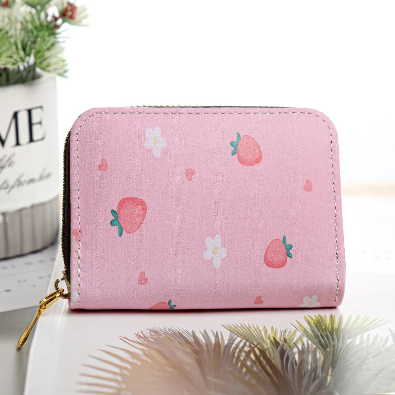 Cartoon Printed Card Bag Small Wallet Women's Business Card Holder
