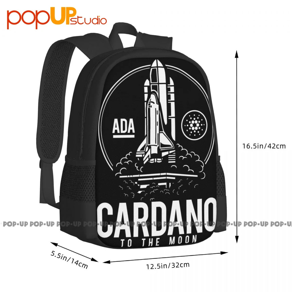 Cardano To The Moon-Btc Ada-Bitcoin Backpack Large Capacity