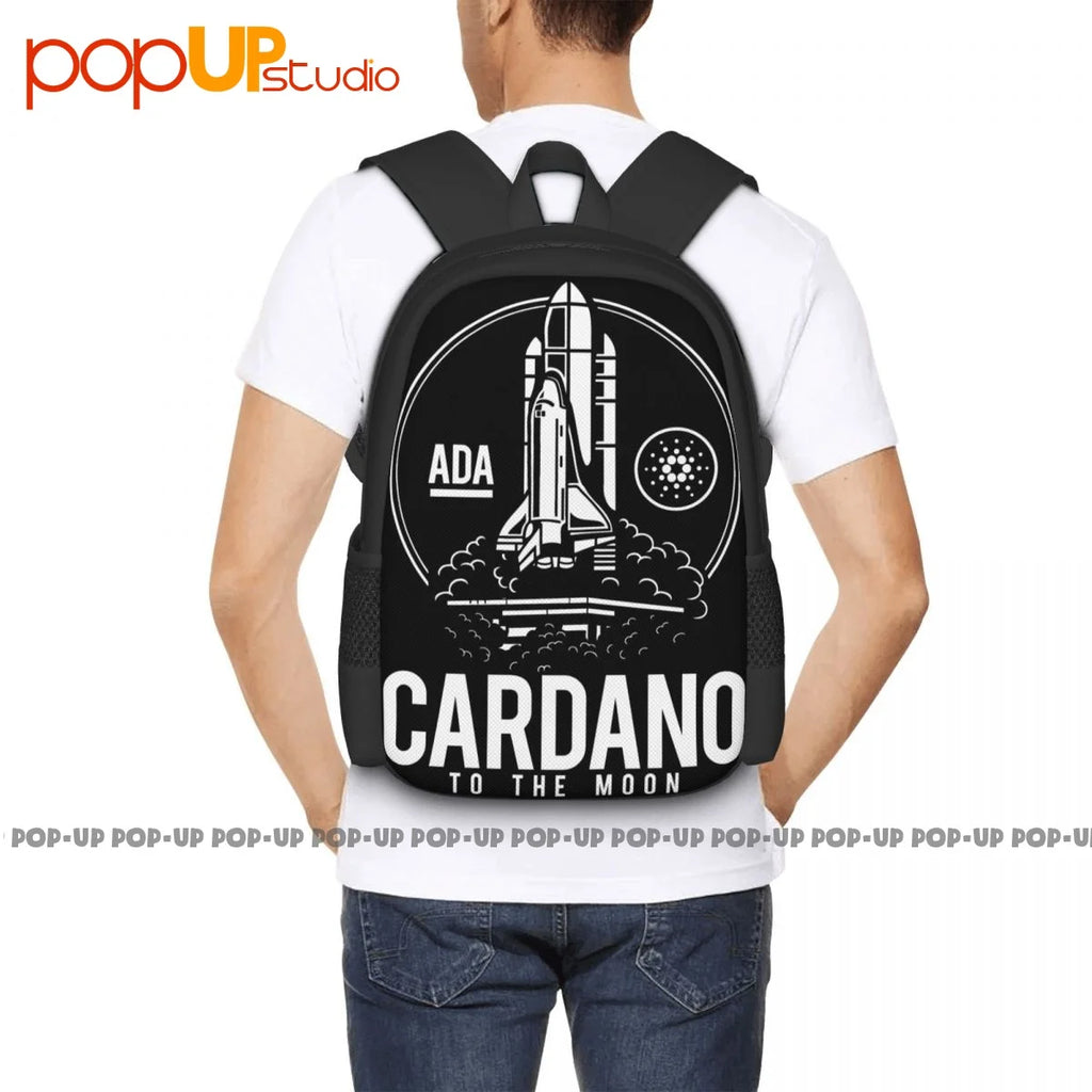 Cardano To The Moon-Btc Ada-Bitcoin Backpack Large Capacity