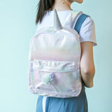 Carton School Bags Pu Woman Backpack Polyester Waterproof Book Bag