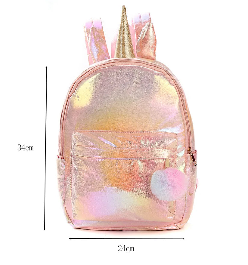 Carton School Bags Pu Woman Backpack Polyester Waterproof Book Bag