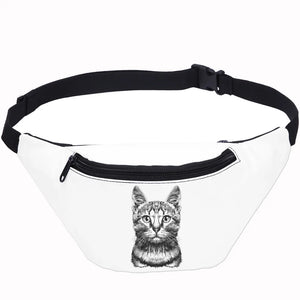Cat Head Sports Waist Bag Running Belt Waist Pack Small Shoulder Bag Crossbody