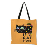 Cat Print Tote Bag Folding Reusable Shopping Handbag