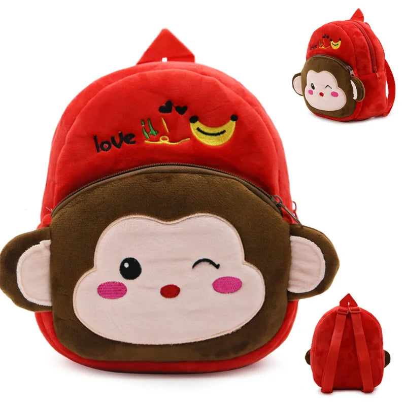 3D Cartoon Animal Small School Bag Plush Backpack for Kids