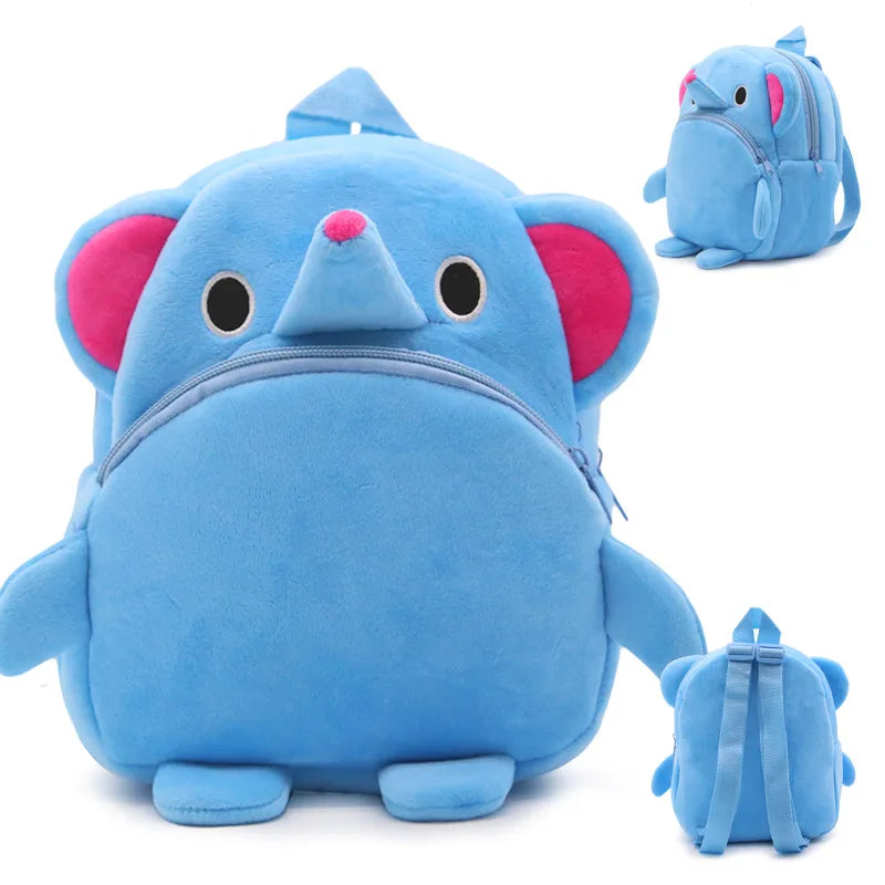 3D Cartoon Animal Small School Bag Plush Backpack for Kids