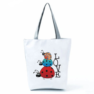 Cartoon Bee Tote Beach Travel Shoulder Bag