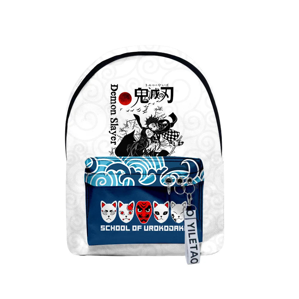 Anime Demon Slayer Student Backpack Waterproof Travel Bag
