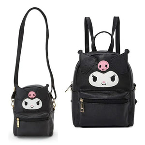 Cartoon Backpack Small PU Leather Shoulder Messenger Bag for Girl