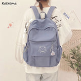 Sweet Girls Cartoon Backpacks Canvas School Bags Travel Packbag