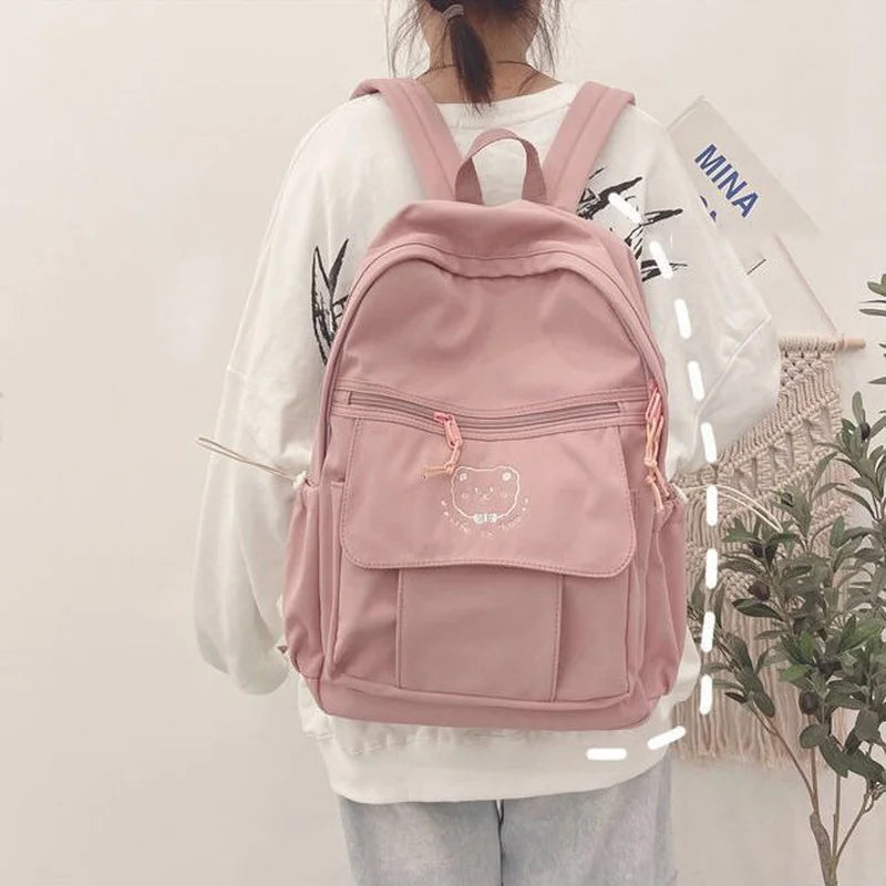 Sweet Girls Cartoon Backpacks Canvas School Bags Travel Packbag