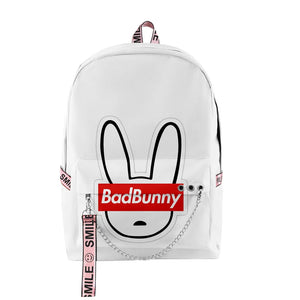 Cartoon Bad Bunny Waterproof Laptop Backpack