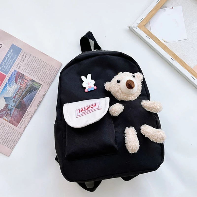 Cute Bear Toy School Bag for Kids