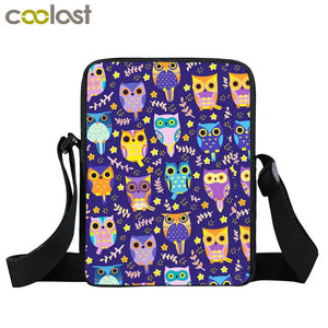 Cartoon Bird Owl Small Shoulder Bag Women Handbag Teenager Girls Messenger Bags