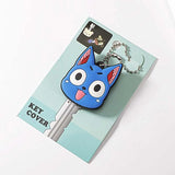 Cartoon Cat LED Key Cover Soft Silicone Protective Case Holder Key Chain
